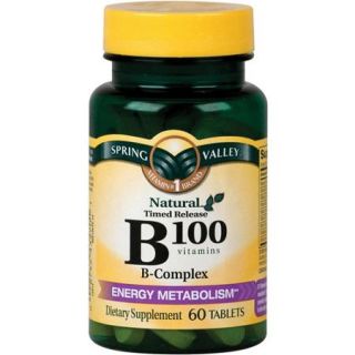 Spring Valley Natural Timed Release B100 B Complex Tablets, 60 count