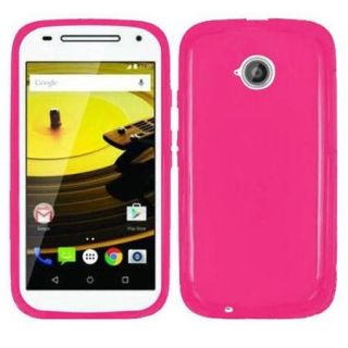 Insten Frosted Gel Cover Case For Motorola Moto E (2nd Gen)   Hot Pink