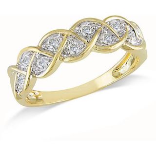 1/4 Carat T.W. Diamond Braid Ring in 10kt Yellow Gold