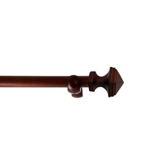 Versailles Home Fashions Wooden Square Single Curtain Rod and Hardware