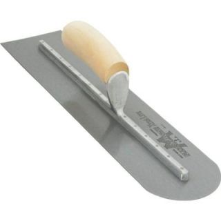 Marshalltown 24 in. x 5 in. Finishing Trl Round Front End Curved Wood Hdl Trowel MXS245RE