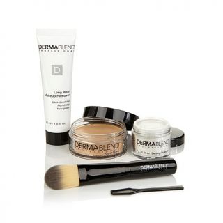 Dermablend Cover Creme 4 piece Kit with Foundation Brush   Warm Ivory   7776569