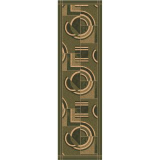 Milliken Green Tufted Runner (Common 2 ft x 8 ft; Actual 2.083 ft x 7.666 ft)