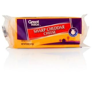 Great Value Sharp Cheddar Cheese, 8 oz