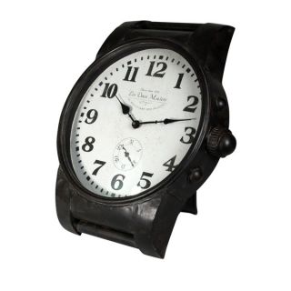 Adeco Black Iron Vintage Inspired Pocket Watch Style Kensington