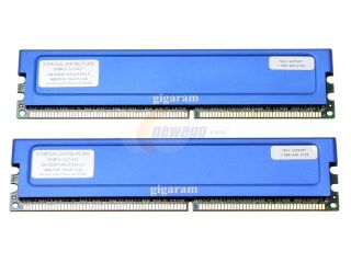 gigaram 512MB (2 x 256MB) 184 Pin DDR SDRAM DDR 533 (PC 4200) DUAL CHANNEL System Memory Model GR1DD8T K512/533/2.5