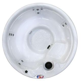 American Spas 5 Person 11 Jet Round Sterling Silver Spa with Multi Color Spa Light AM 511RS
