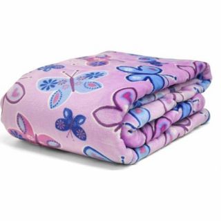 Mainstays Kids Butterfly Blanket, Purple