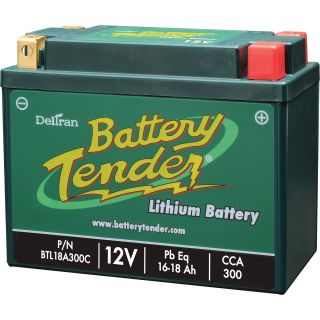 Deltran Battery Tender Lithium Engine Start Battery — 18Ah, 300 CCA, 500 CA, Model# BTL18A300C
