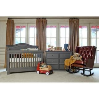 Million Dollar Baby Classic Louis 4 in 1 Convertible Crib Collection   Manor Gray