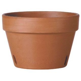 Deroma 8 in. Round Terra Cotta Clay Orchid Pot T DR 76 21