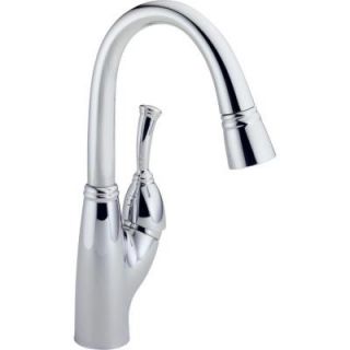 Delta Allora Single Handle Bar Faucet with Pull Down Sprayer and MagnaTite Docking in Chrome 999 DST