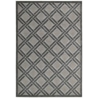 Nourison Graphic Illusions Ivory/ Taupe Plaid Rug (79 x 1010)