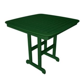 POLYWOOD Nautical 44 in. Green Patio Counter Table NCRT44GR