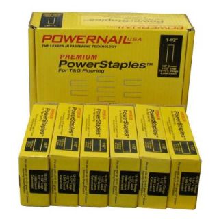 POWERNAIL PowerStaples 2 in. 15 1/2 Gauge Hardwood Flooring Staples 6 Boxes of 1,000 Count S 200 15