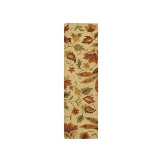 Safavieh Blossom Beige and Multicolor Rectangular Indoor Hand Hooked Runner (Common 2 x 12; Actual 27 in W x 132 in L x 0.67 ft Dia)