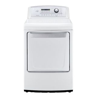 LG 7.3 cu ft Electric Dryer (White)