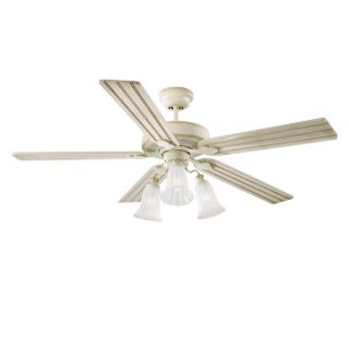 Monte Carlo Old School 52 inch Distressed White Ceiling Fan