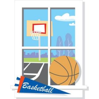 RoomMates 20 in. x 20 in. Backyard Basketball Peel & Stick Window Decal RMK1712SLM