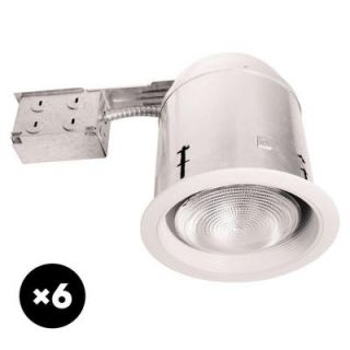BAZZ 600 Series 7 in. White Incandescent Recessed Baffle Light Fixture Kit 606R30M6