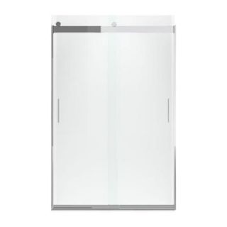 KOHLER Levity 47 5/8 in. x 74 in. Heavy Semi Framed Sliding Shower Door with Crystal Clear Glass in Silver K 706010 L SHP