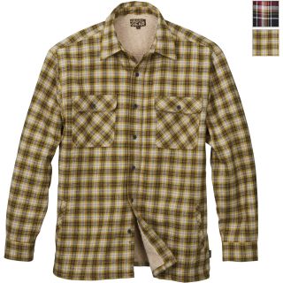 Gravel Gear Sherpa-Lined Flannel Shirt Jacket  Long Sleeve Button Down Shirts