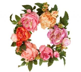 21 inch Peony Floral Wreath by Valerie   H199000 —