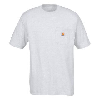 Carhartt Workwear Short Sleeve Pocket T-Shirt — Ash, XL, Regular Style, Model# K87  Short Sleeve T Shirts