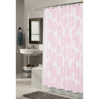 Carnation Home Fashions Lucerne 100% Polyester Fabric Shower Curtain
