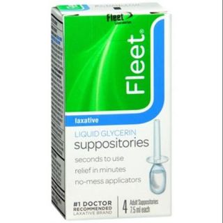 Fleet Liquid Glycerin Suppositories 4 Each (Pack of 3)