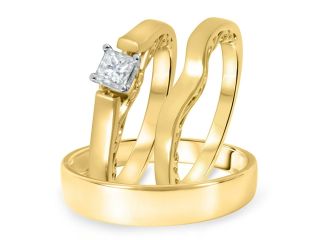 1/3 CT. T.W. Diamond Ladies Engagement Ring, Wedding Band, Men's Wedding Band