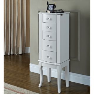 Powell White Jewelry Armoire   Shopping