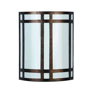 Axis 16 in W 1 Light Rust Corner Hardwired Wall Sconce