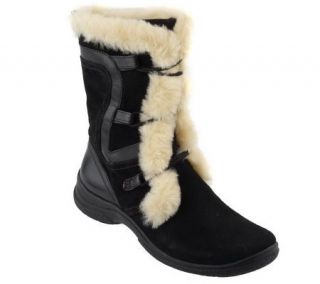 Clarks Leather & Suede Faux Fur Lined Boots   A94470 —