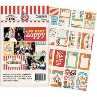 Carnival King Project Cards Die Cuts 7.5"X4.5" Pad Titles/Frames/Journaling/Shapes 40/Pkg