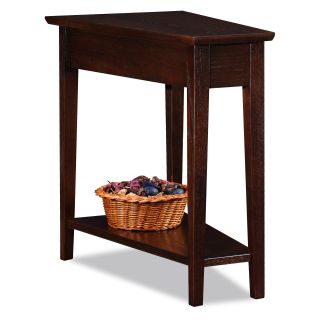 Leick Recliner Wedge Chocolate Oak End Table   End Tables