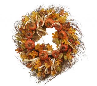 28 Grande Pumpkin Twig Wreath by Valerie —