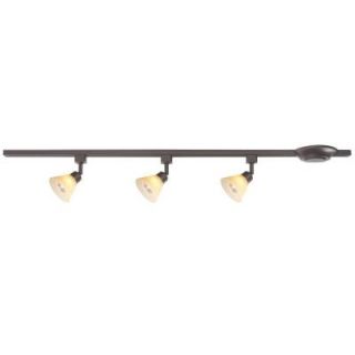 Commercial Electric 3 Light Hammered Glass Shade Linear Track Lighting Kit EC5941ABZ 3
