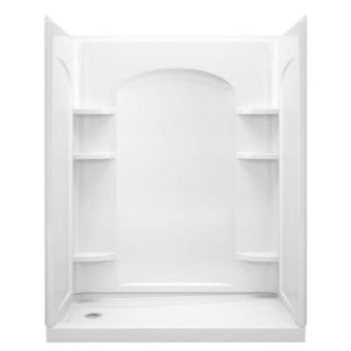 STERLING Ensemble 32 in. x 60 in. x 74 1/2 in. Shower Kit with Age in Place Backers in White 72180116 0