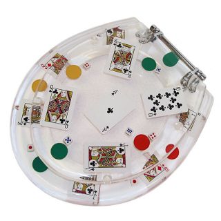 Clear Acrylic Poker Themed Toilet Seat  ™ Shopping   Big