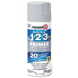 Zinsser 13 oz. Bulls Eye 1 2 3 Plus Gray Primer Spray Paint 293740