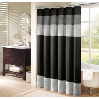 Madison Park Infinity Pieced Faux Silk Shower Curtain   14348532