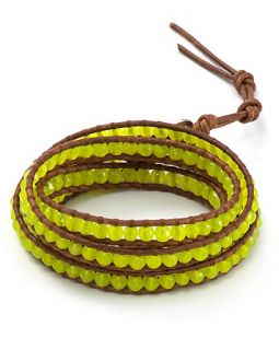Chan Luu Five Wrap Neon Yellow Beaded Bracelet