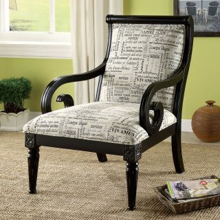 Furniture of America Serres Fabric Upholstered Arm Chair   Accent Chairs