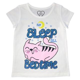 Toddler Girls No Sleep Till Bedtime Tee  White