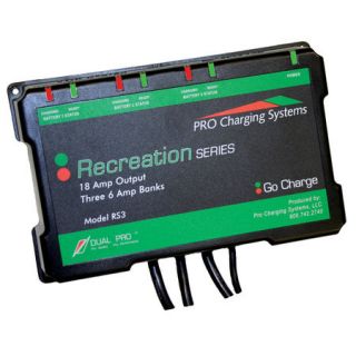 Dual Pro Recreation Series Battery Charger RS3 Three 6 Amp Banks 692614