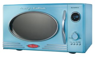 Nostalgia Electrics RMO 400BLUE Retro Series 0.9 Cubic Foot Microwave Oven   Blue