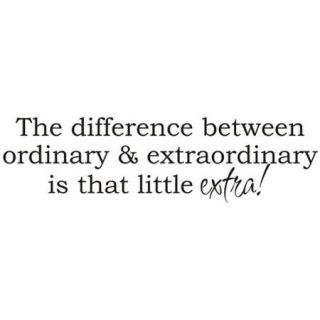 'The Difference Between Ordinary And Extraordinary' Vinyl Art Quote