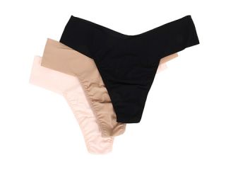 Hanky Panky BARE® Eve Natural Rise Thong 3 Pack Black/Taupe/Vanilla