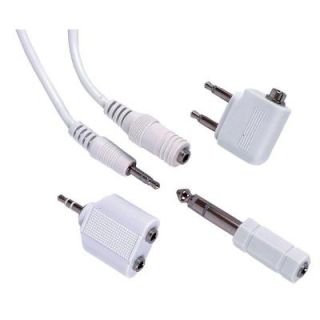 GE 6 ft. Headset Adapter Kit in White with 3.5 mm Cable 98154